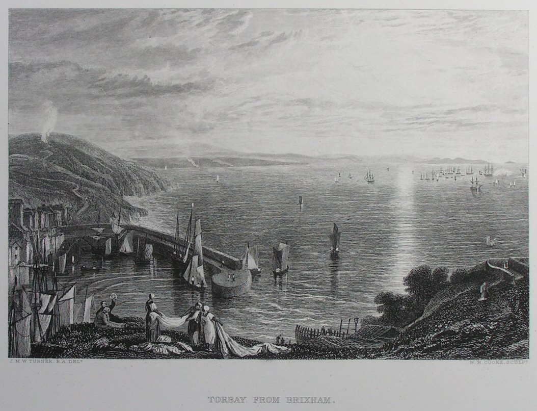 Print - Torbay from Brixham. - Cooke